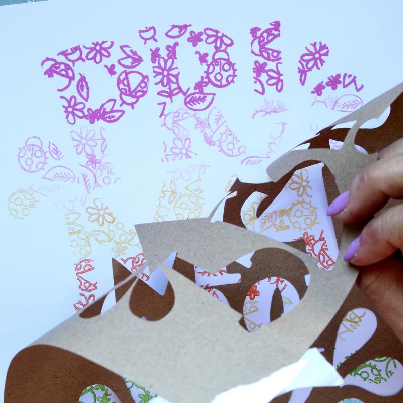 tutorial paso a paso sellos sweet möma primavera lettering láminas  