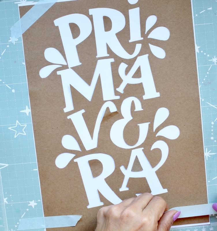 tutorial paso a paso sellos sweet möma primavera lettering láminas  